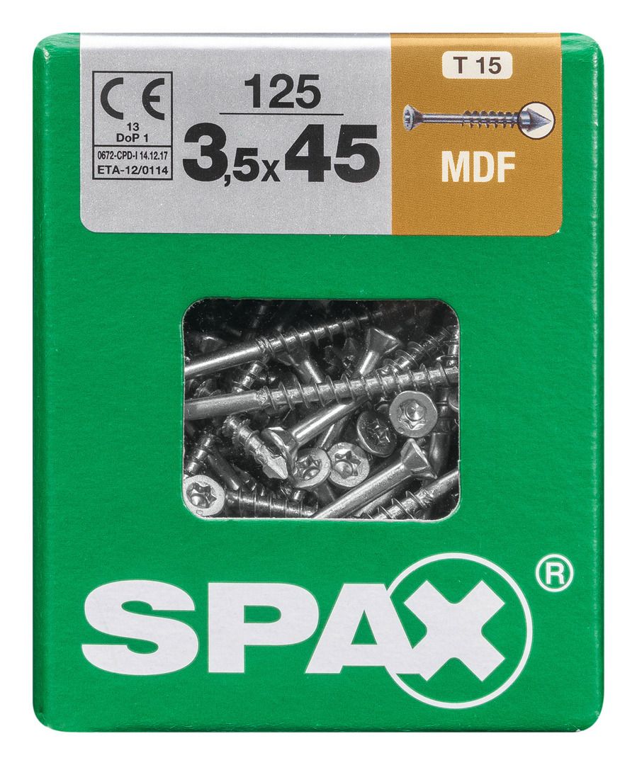 Spax Faserplattenschrauben 3.5 x 45 mm TX 15 - 125 Stk. von SPAX