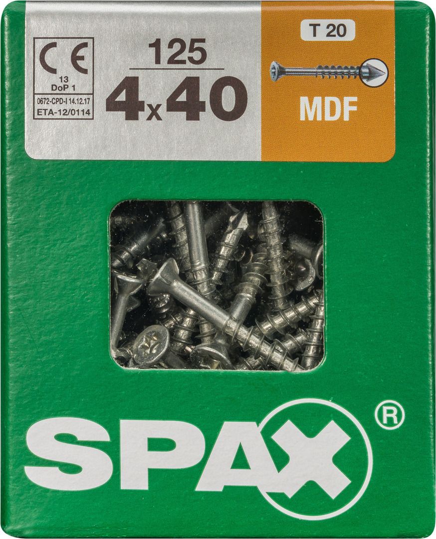 Spax Faserplattenschrauben 4.0 x 40 mm TX 15 - 125 Stk. von SPAX