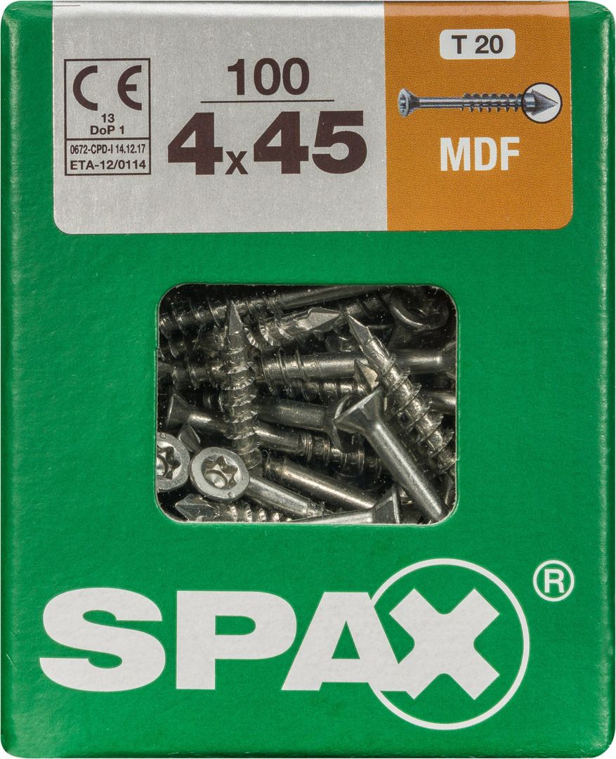 Spax Faserplattenschrauben 4.0 x 45 mm TX 15 - 100 Stk. von SPAX