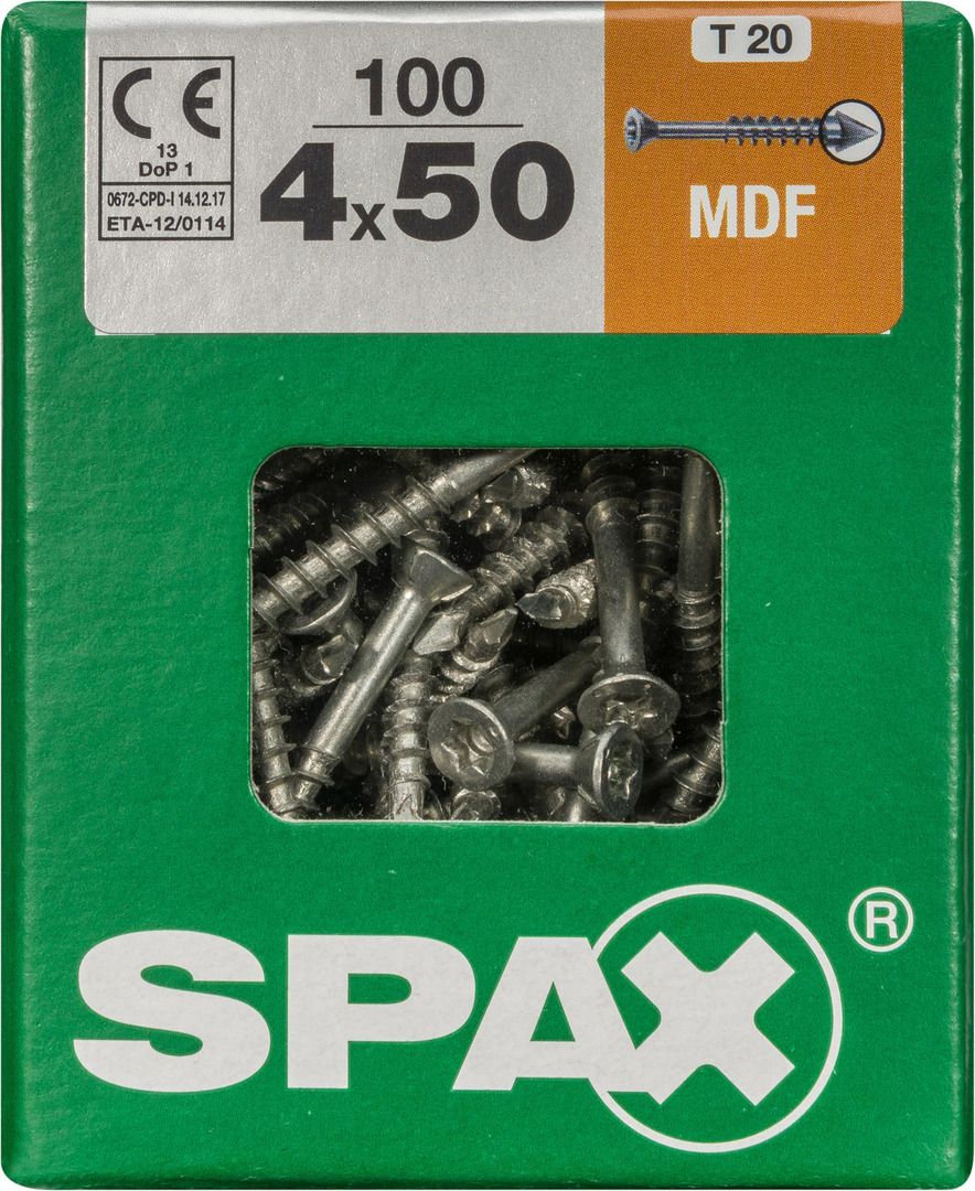 Spax Faserplattenschrauben 4.0 x 50 mm TX 15 - 100 Stk. von SPAX