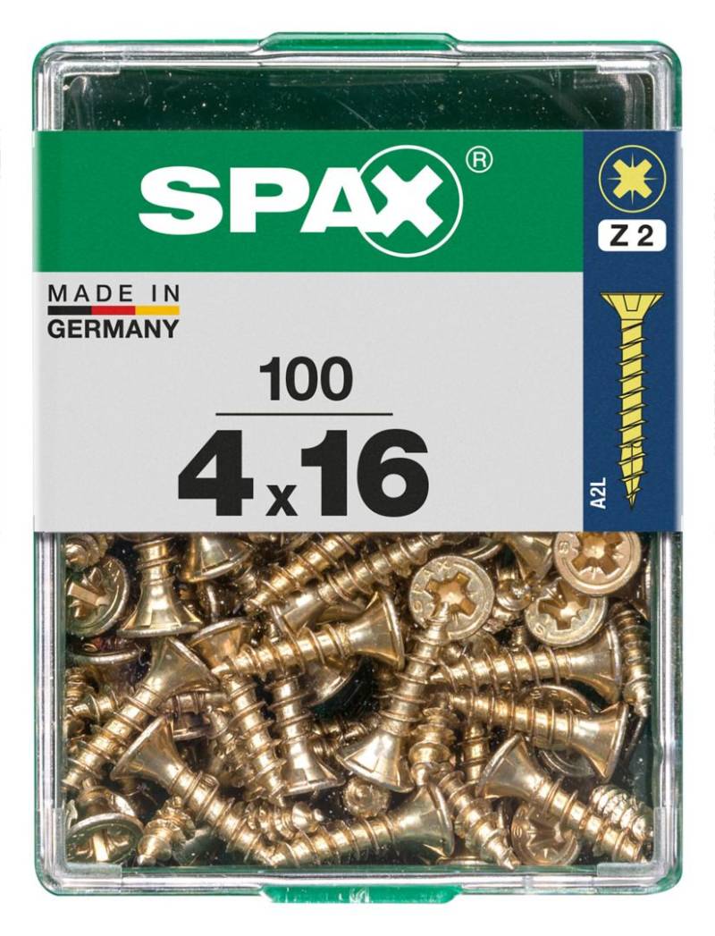 Spax Universalschrauben 4.0 x 16 mm PZ 2 - 100 Stk. von SPAX