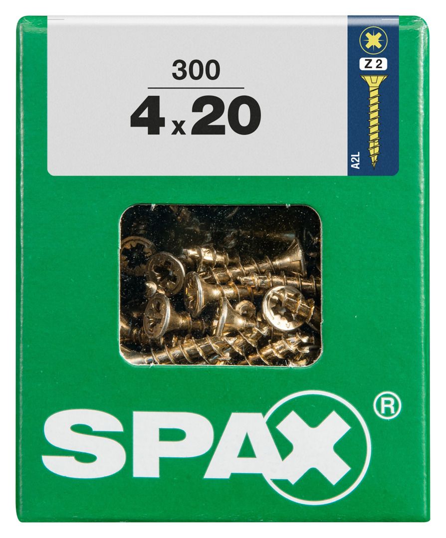 Spax Universalschrauben 4.0 x 20 mm PZ 2 - 300 Stk. von SPAX
