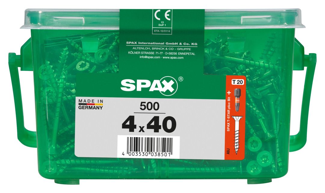 Spax Universalschrauben 4.0 x 40 mm TX 30 - 500 Stk. von SPAX