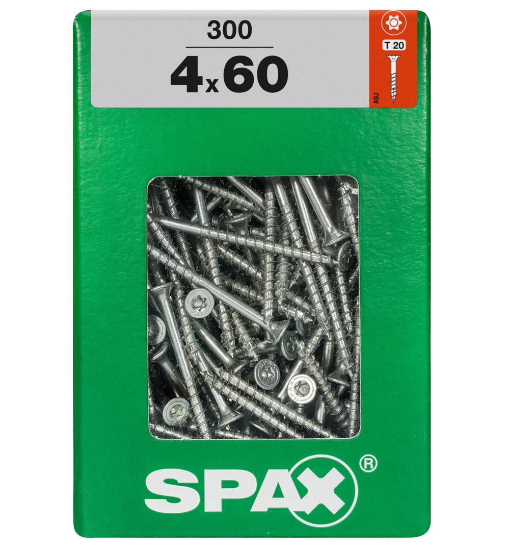 Spax Universalschrauben 4.0 x 60 mm TX 20 Senkkopf - 300 Stk. von SPAX
