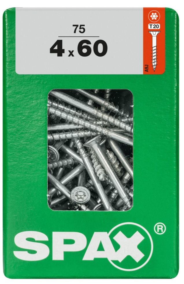 Spax Universalschrauben 4.0 x 60 mm TX 20 Senkkopf - 75 Stk. von SPAX