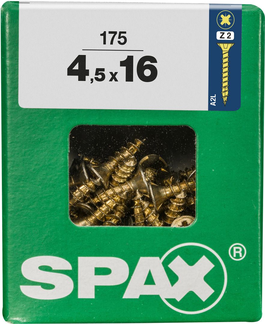 Spax Universalschrauben 4.5 x 16 mm PZ 2 - 175 Stk. von SPAX
