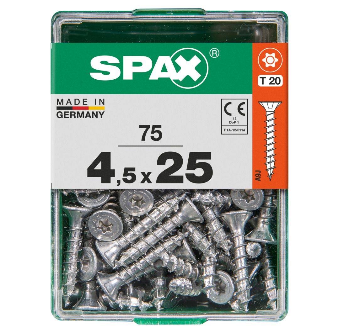 Spax Universalschrauben 4.5 x 25 mm TX 20 - 75 Stk. von SPAX