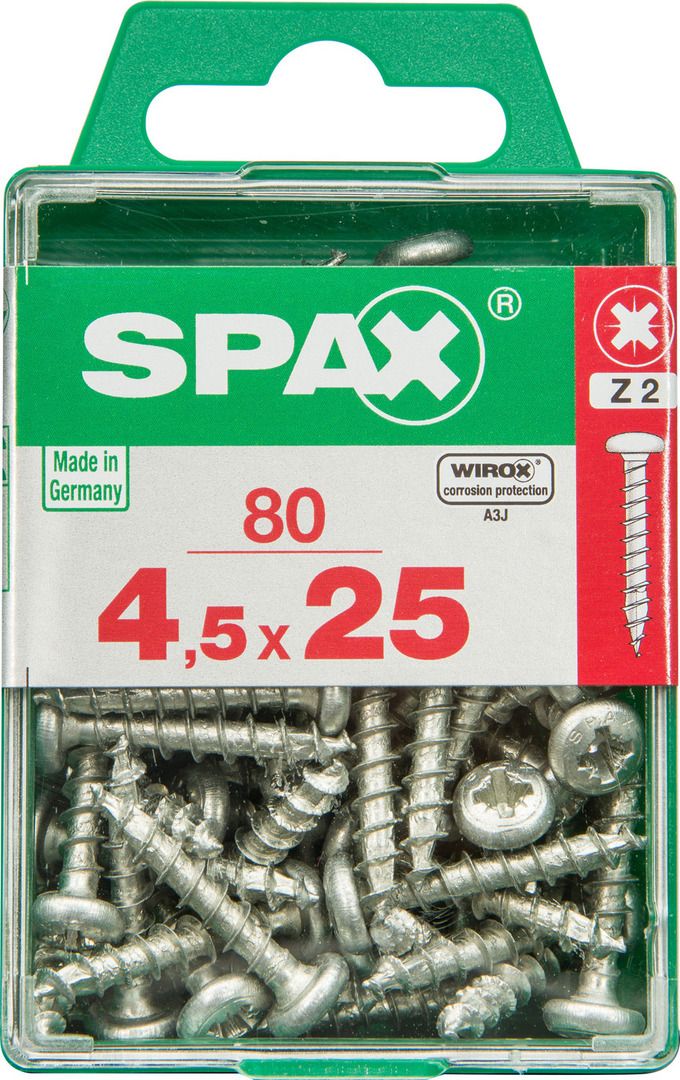 Spax Universalschrauben 4.5 x 25 mm TX 20 - 80 Stk. von SPAX