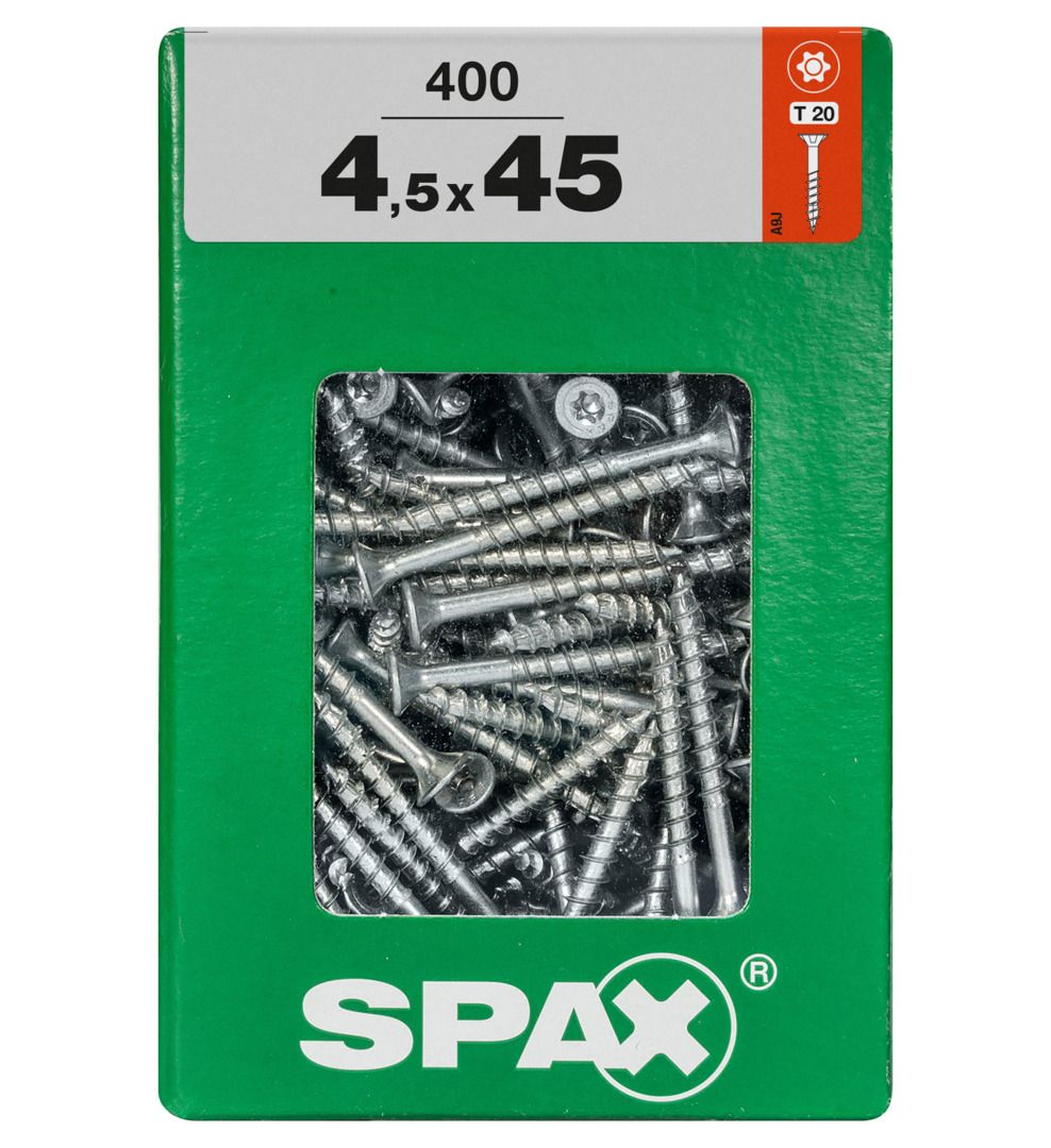 Spax Universalschrauben 4.5 x 45 mm TX 20 - 400 Stk. von SPAX