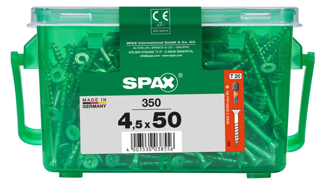 Spax Universalschrauben 4.5 x 50 mm TX 20 - 350 Stk. von SPAX