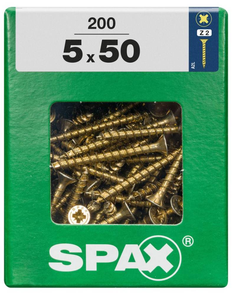 Spax Universalschrauben 5.0 x 50 mm PZ 2 - 200 Stk. von SPAX