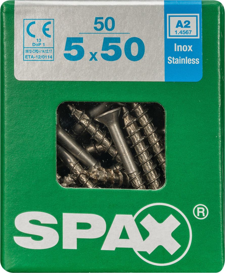 Spax Universalschrauben 5.0 x 50 mm TX 20 Senkkopf - 50 Stk. von SPAX
