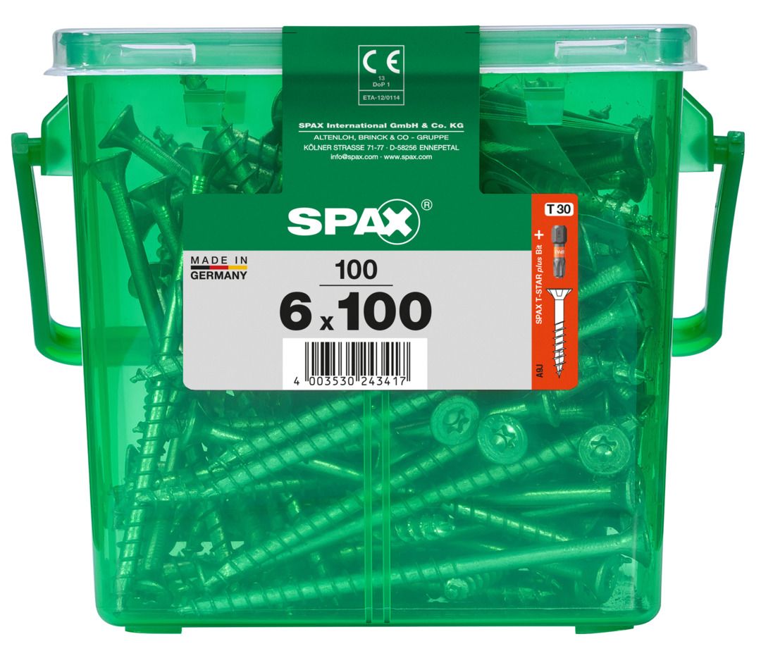 Spax Universalschrauben 6.0 x 100 mm TX 20 - 100 Stk. von SPAX