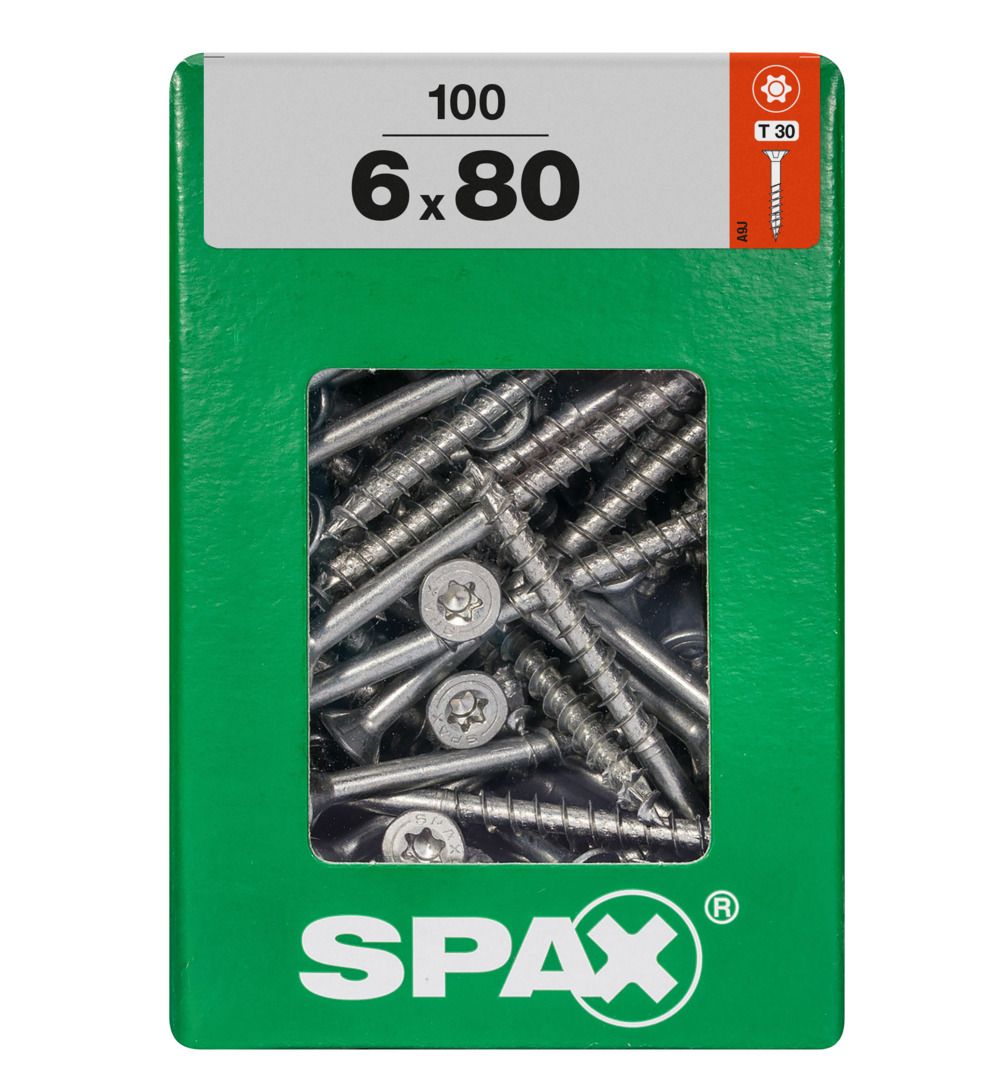 Spax Universalschrauben 6.0 x 80 mm TX 30 - 100 Stk. von SPAX