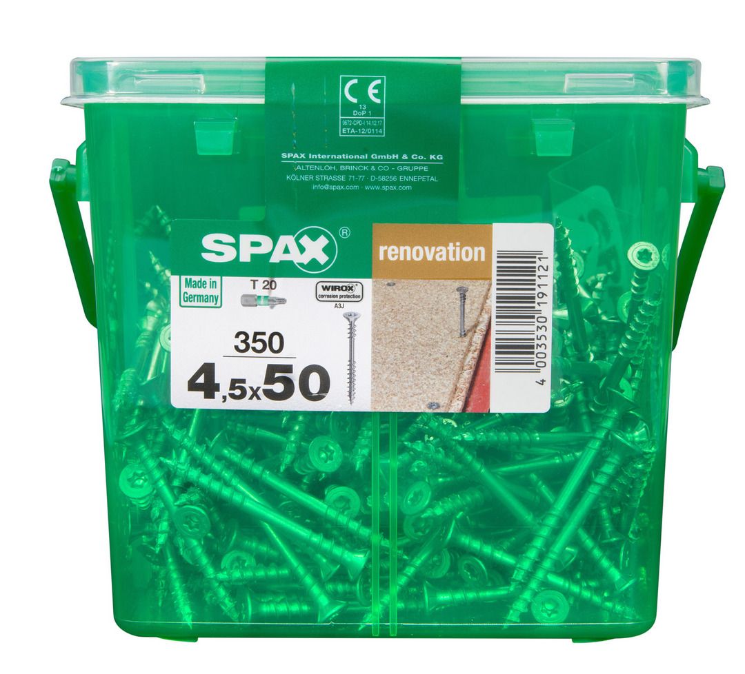 Spax Verlegeschrauben 4.5 x 50 mm TX 20 - 350 Stk. von SPAX