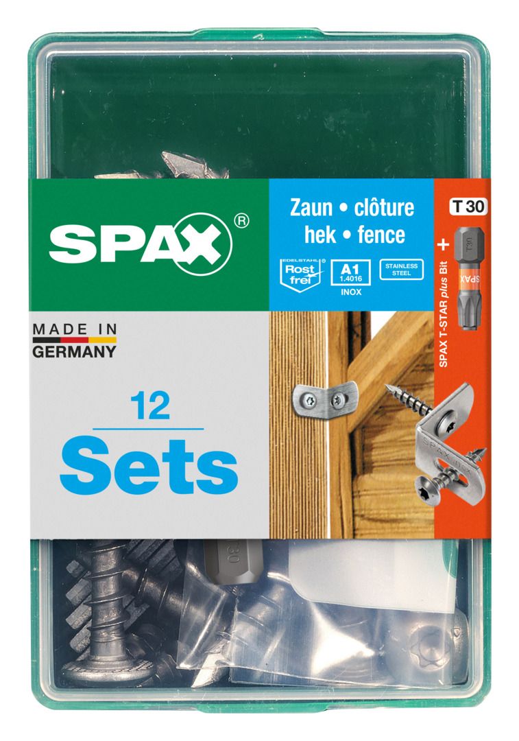 Spax Zaunverbinder 7.0 x 35 mm TX 30 - 24 Stk. (+12 Winkel) von SPAX