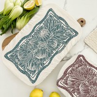 Teller Und Kasserolle Cover Rectangle Protea Print Stoffbezug Für Eine Auflaufform Teller Und Kasserolle Cover Rectangle Protea Print Stoffbezug Für Eine Auflaufform von SpazaStore