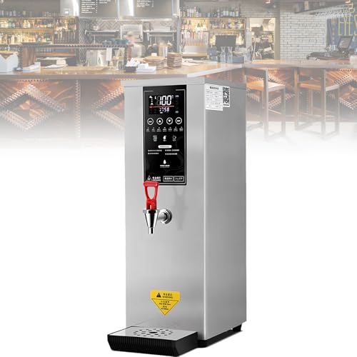 Elektrischer Warmwasserbereiter für die Arbeitsplatte, eingebauter Luftreiniger, Temperatur einstellbar, Stufenheizung, 60 l/h große Leistung, für Boba-Tee, Kaffee, Büro, Restaurant Silver von Spdazzleburst