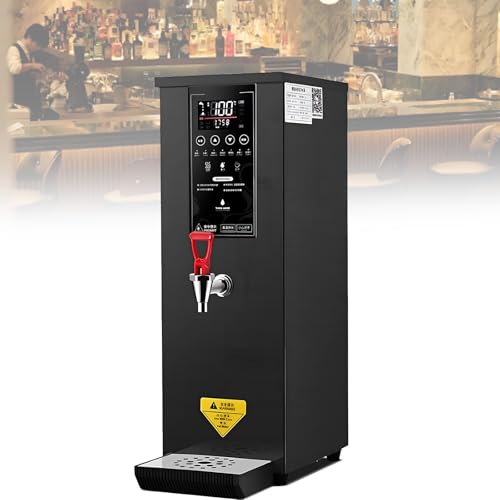 Gewerblicher Wasserkocher, Gewerblicher Heißwasserspender, Temperatur einstellbar, LCD-Touchscreen, 60 l/h große Leistung, für Boba-Tee, Kaffee, Büro, Restaurant Black von Spdazzleburst