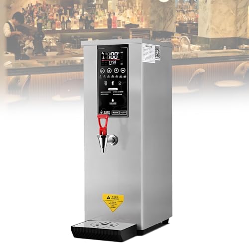 Gewerblicher Wasserkocher, Gewerblicher Heißwasserspender, Temperatur einstellbar, LCD-Touchscreen, 60 l/h große Leistung, für Boba-Tee, Kaffee, Büro, Restaurant Silver von Spdazzleburst