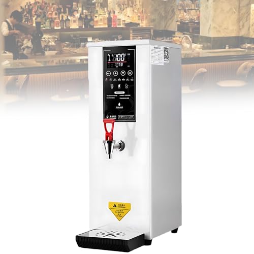 Gewerblicher Wasserkocher, Gewerblicher Heißwasserspender, Temperatur einstellbar, LCD-Touchscreen, 60 l/h große Leistung, für Boba-Tee, Kaffee, Büro, Restaurant White von Spdazzleburst
