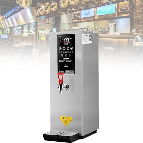 Kommerzieller Instant-Wasserspender, 25 l Fassungsvermögen, Temperatur einstellbar, LCD-Touchscreen, 60 l/h große Leistung, für Boba-Tee, Kaffee, Büro, Restaurant Silver von Spdazzleburst