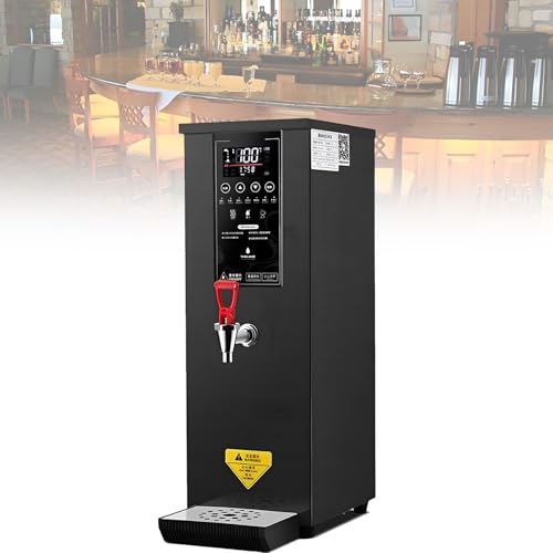Professioneller kommerzieller elektrischer Heißwasserspender, Temperatur einstellbar, LCD-Touchscreen, 60 l/h große Leistung, für Boba-Tee, Kaffee, Büro, Restaurant Black von Spdazzleburst
