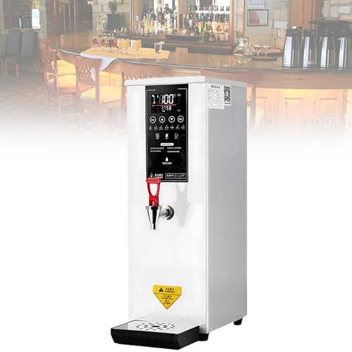 Professioneller kommerzieller elektrischer Heißwasserspender, Temperatur einstellbar, LCD-Touchscreen, 60 l/h große Leistung, für Boba-Tee, Kaffee, Büro, Restaurant White von Spdazzleburst