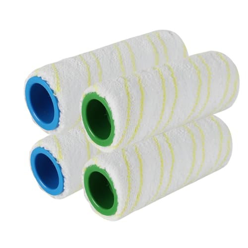 SpeHiate 4 Stück Walzenset für Karcher FC5 FC7 FC3 FC3D EWM2 hartbodenreiniger, Ersatzrollen Mikrofaserwalzen 2.055-006.0 von SpeHiate