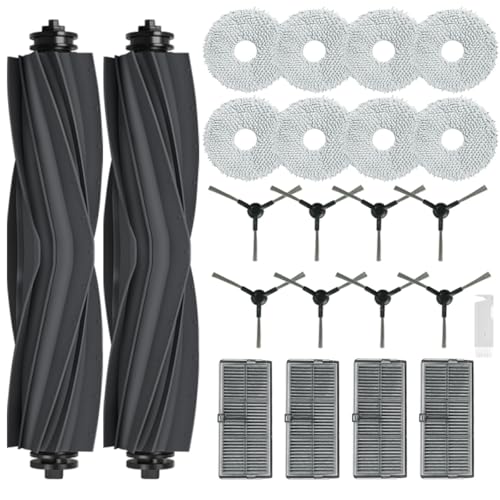 SpeHiate Ersatzteile Zubehör für Dreame L10s Pro Ultra Heat/ L10s Ultra Gen 2/ L40 Ultra AE/ X30 Ultra/Mova E30 Ultra, 2 Hauptbürste, 8 Wischtücher, 4 HEPA Filter, 8 Seitenbürsten von SpeHiate