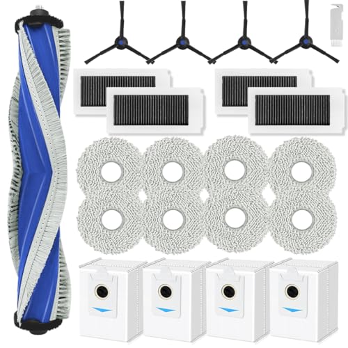 SpeHiate Zubehör für ECOVACS DEEBOT X5 Omni Saugroboter, Ersatzteile Set für ECOVACS X5 Pro Omni mit 1 Hauptbürste (Null-Knäuel-Bürste), 4 Staubbeutel, 8 Wischtücher, 4 HEPA Filters, 4 Seitenbürsten SpeHiate Zubehör für ECOVACS DEEBOT X5 Omni Saugroboter, Ersatzteile Set für ECOVACS X5 Pro Omni mit 1 Hauptbürste (Null-Knäuel-Bürste), 4 Staubbeutel, 8 Wischtücher, 4 HEPA Filters, 4 Seitenbürsten von SpeHiate