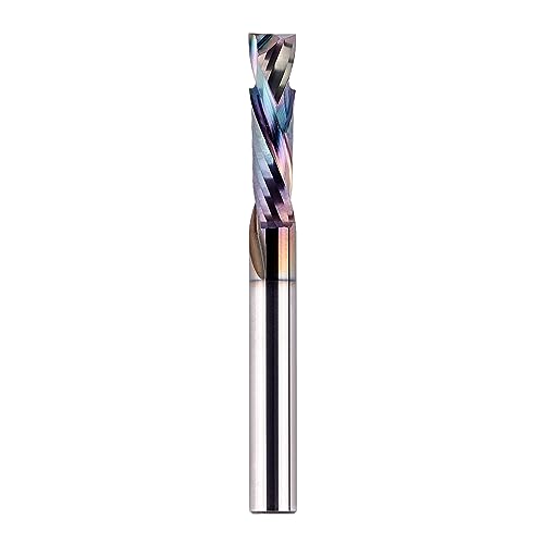 SpeTool Compression Router Bit 1/4 Inch Shank 1 Inch Cutting Length with Coated Carbide Spiarl Up Down CNC Router Bit for Woodworking Tool von SpeTool