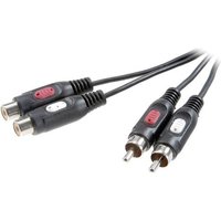 SpeaKa Professional SP-7870208 Cinch Audio Verlängerungskabel [2x Cinch-Stecker - 2x Cinch-Buchse] von SpeaKa Professional