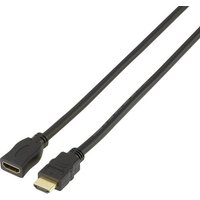 SpeaKa Professional HDMI Verlängerungskabel HDMI-A Stecker, HDMI-A Buchse 1.00m Schwarz SP-7870528 von SpeaKa Professional