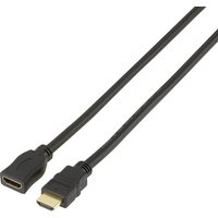 SpeaKa Professional HDMI Verlängerungskabel HDMI-A Stecker, HDMI-A Buchse 2.00m Schwarz SP-7870532 von SpeaKa Professional