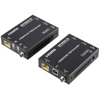 SpeaKa Professional SP-11562928 HDMI Extender Set über PC steuerbar 4096 x 2160 Pixel Schwarz (matt) von SpeaKa Professional