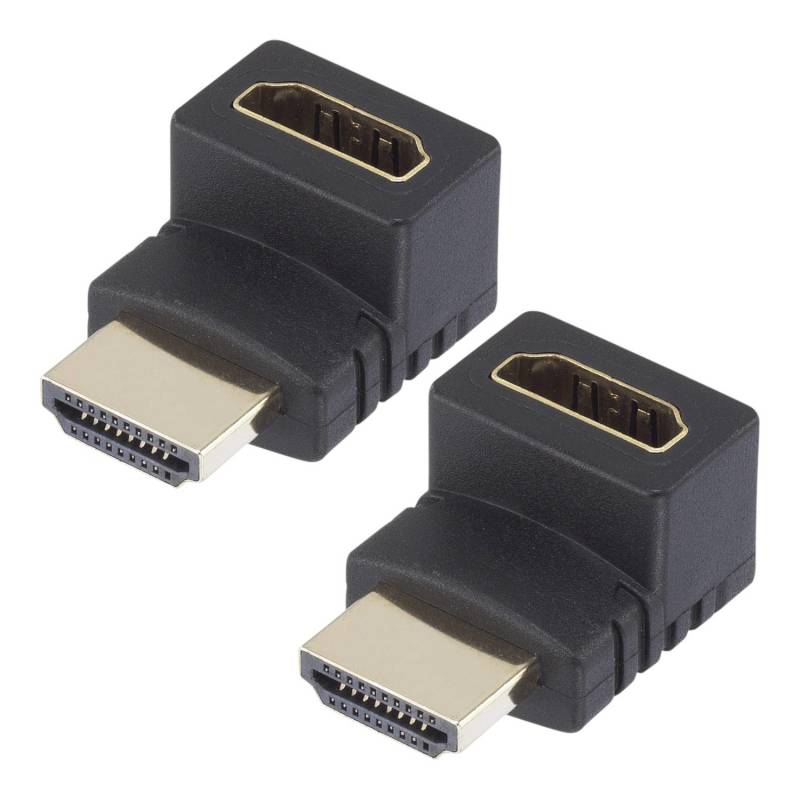 Hdmi Adapter [1x Hdmi Stecker   1x Hdmi Buchse] 270° Nach Oben Gewinkelt 2 St894 B-Ware von Speaka