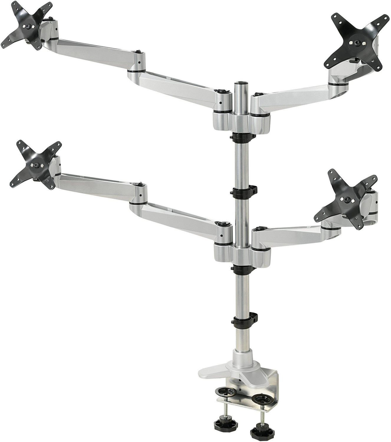 SpeaKa Professional SP-1624824 Swivel 4-fach Monitor-Tischhalterung Halterung von Speaka