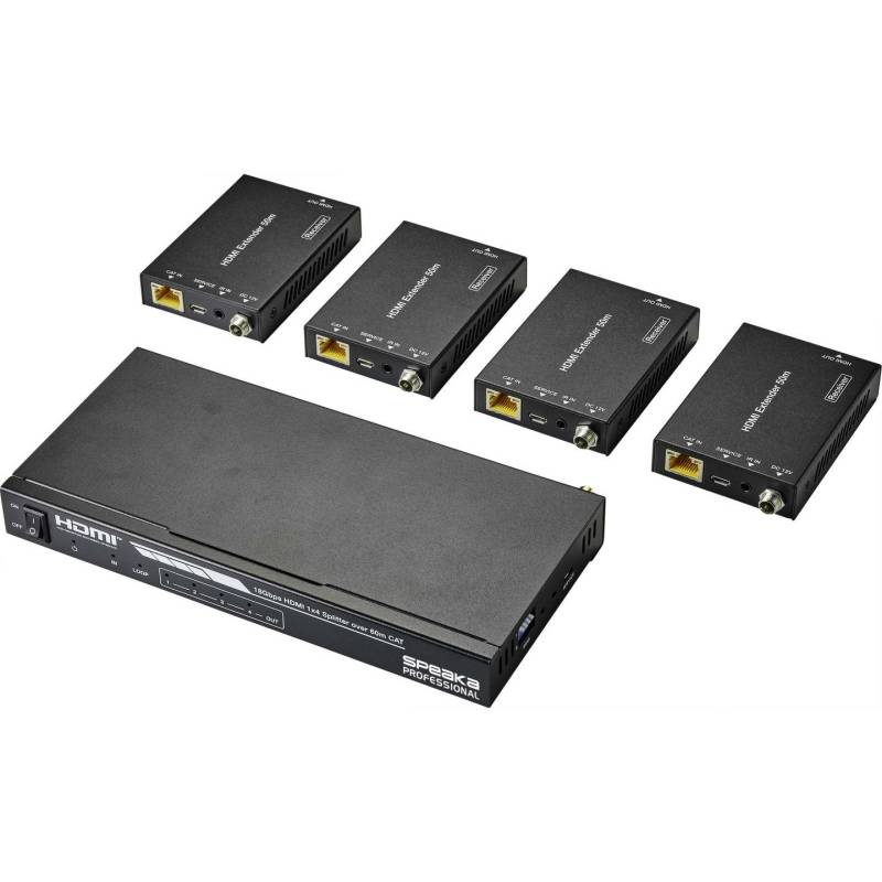 SpeaKa Professional SP-HDS-700 HDMI HDMI-Extender über Netzwerkkabel DEFEKTWARE von Speaka