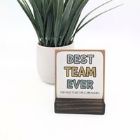 Beste Team Überhaupt | Mitarbeiter Anerkennungsgeschenk Team Geschenk Wertschätzung Schreibtisch Dekor Schreibtischschild von SpeakeDesigns