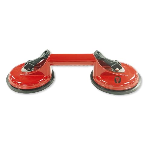 Spear & Jackson ASCD118 Doppelsaugnapf – Hochleistungs-Hebewerkzeug für Glas, Granit, Fliesen, Metall und Holzplatten – Tragkraft 110 kg – Doppelsaugnapf mit einfachem Einrast- und Lösemechanismus von Spear & Jackson