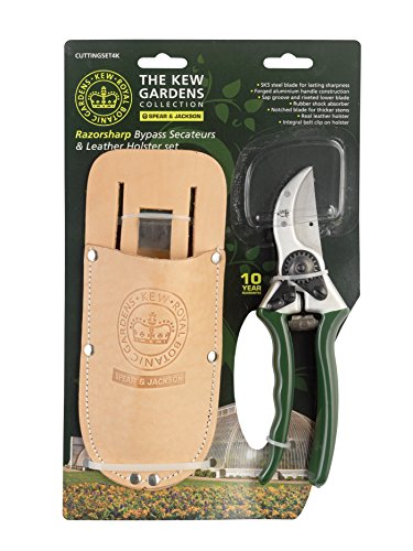 Spear & Jackson CUTTINGSET4K Kew Gardens Kollektion Bypass-Gartenschere mit Holster im Set von Spear & Jackson