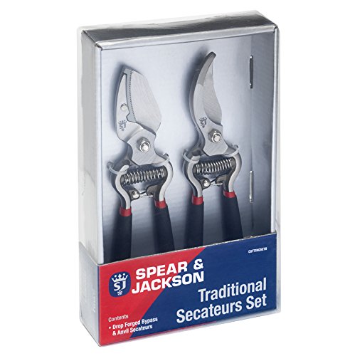 Spear & Jackson CUTTINGSET8 Traditionelles Bypass- und Amboss-Gartenscheren-Set von Spear & Jackson