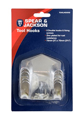 Spear & Jackson TOOLHOOKS Packung mit 5 Werkzeughaken mit 10 Schrauben von Spear & Jackson