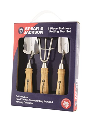 Spear & Jackson POTTING3PS Einpflanz-Werkzeugset, Edelstahl, 3-teilig von Spear & Jackson