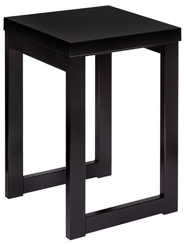 Spec-Wood, Hocker Holz LOFT, Barhocker Holz, Blumenhocker mit Metallgestell, Sitzhocker 30x30x46 cm, Duschhocker Modern, Küchenhocker, Barstühle, Tresenhocker von specwood
