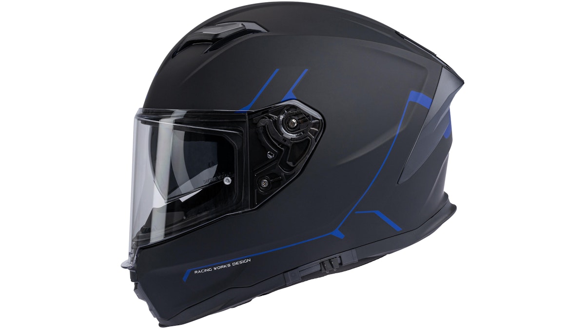 SPEC-X Integralhelm SX-82.03 Stinger S Schwarz Matt & Blau Stinger von Spec X