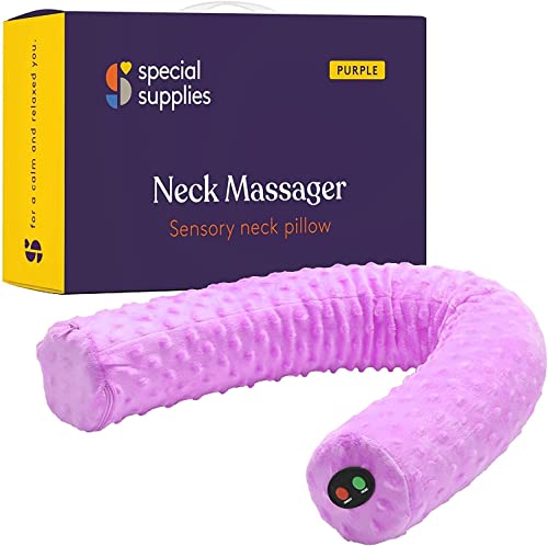 Special Supplies Sensorisches vibrierendes Nackenkissen für Kinder, Erwachsene, Plüschsamt, weicher Bezug mit strukturierter Therapie-Stimulation, beruhigende Entspannung für Geist und Körper, Lila Special Supplies Sensorisches vibrierendes Nackenkissen für Kinder, Erwachsene, Plüschsamt, weicher Bezug mit strukturierter Therapie-Stimulation, beruhigende Entspannung für Geist und Körper, Lila von Special Supplies