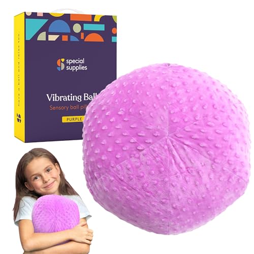 Special Supplies Vibrierendes Ballkissen, sensorischer Druck, aktiviert für Kinder und Erwachsene, Plüsch, Minky, weicher Bezug, strukturierte Therapie, Stimulationsbumps, 3 Vibrationsmodi, Musik- und Special Supplies Vibrierendes Ballkissen, sensorischer Druck, aktiviert für Kinder und Erwachsene, Plüsch, Minky, weicher Bezug, strukturierte Therapie, Stimulationsbumps, 3 Vibrationsmodi, Musik- und von Special Supplies