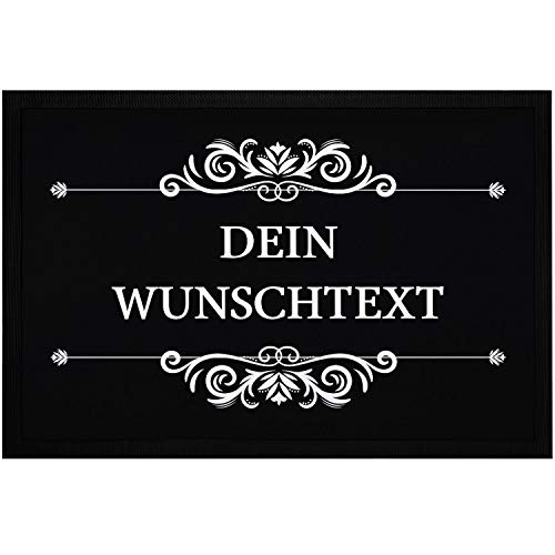 SpecialMe® Fußmatte mit Wunschtext eigenem Text individuell anpassbarer Schrift rutschfest & waschbar weiß 60x40cm von SpecialMe